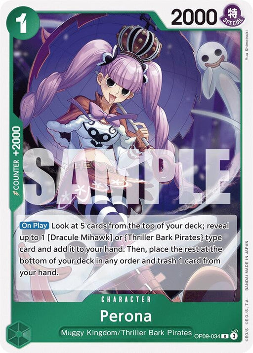 Image for Perona (OP09-034) (Foil) [Emperors in the New World] - One Piece Card Game