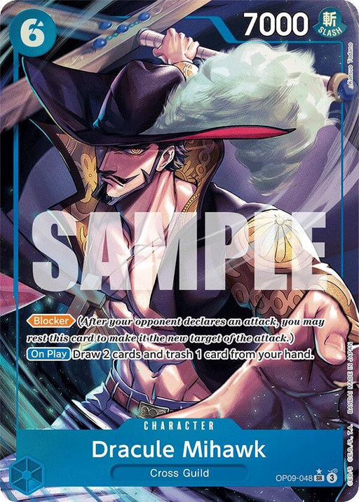 Image for Dracule Mihawk (Parallel) (OP09-048) (Foil) [Emperors in the New World] - One Piece Card Game