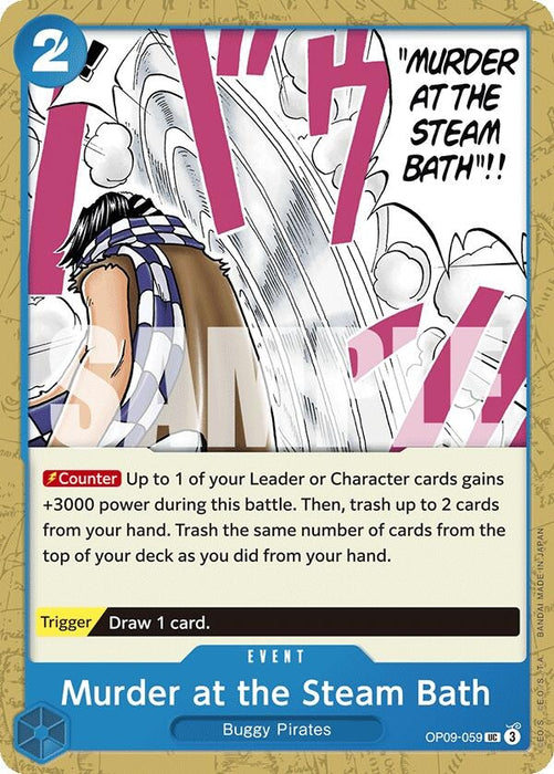 Image for Murder at the Steam Bath (OP09-059) [Emperors in the New World] - One Piece Card Game