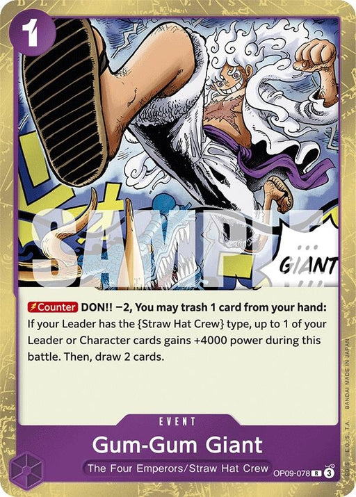 Image for Gum-Gum Giant (OP09-078) (Foil) [Emperors in the New World] - One Piece Card Game