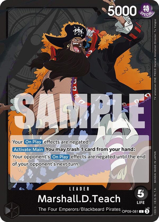 Image for Marshall.D.Teach (081) (OP09-081) [Emperors in the New World] - One Piece Card Game