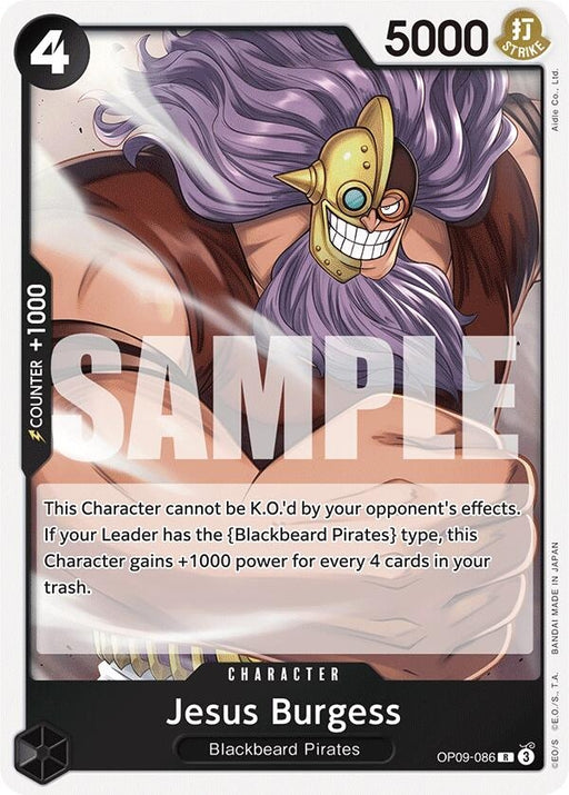 Image for Jesus Burgess (OP09-086) (Foil) [Emperors in the New World] - One Piece Card Game