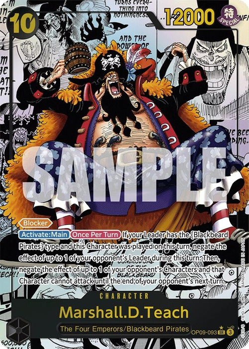 Image for Marshall.D.Teach (093) (Manga) (OP09-093) (Foil) [Emperors in the New World] - One Piece Card Game