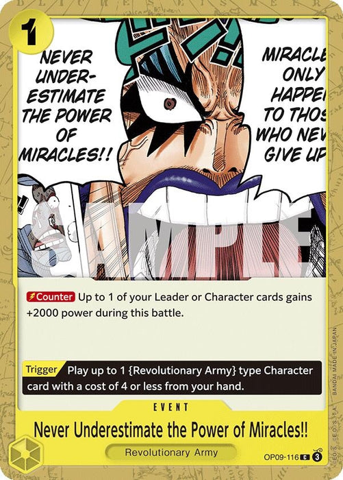 Image for Never Underestimate the Power of Miracles!! (OP09-116) [Emperors in the New World] - One Piece Card Game