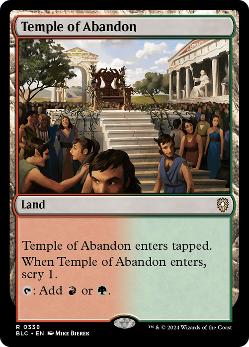 Temple of Abandon [BLC-338] - Bloomburrow Commander