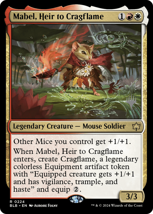 Mabel, Heir to Cragflame [PBLB-224P] - Bloomburrow Promos