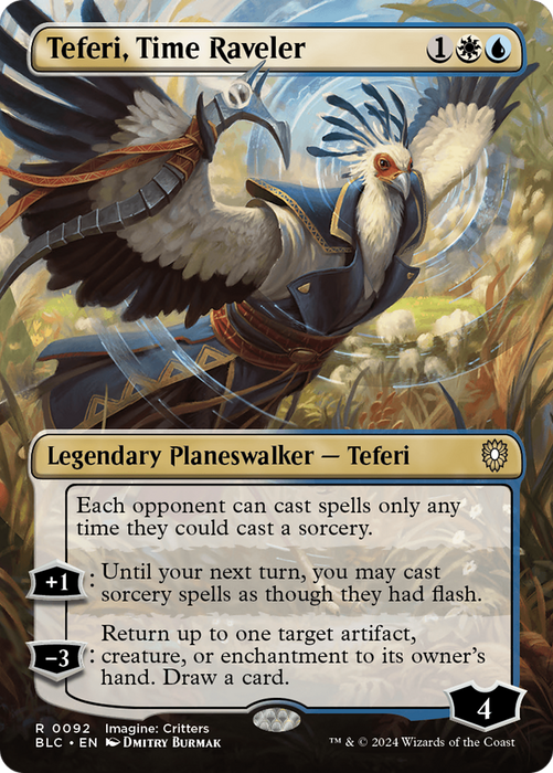 Teferi, Time Raveler (Borderless) [BLC-092] - Bloomburrow Commander