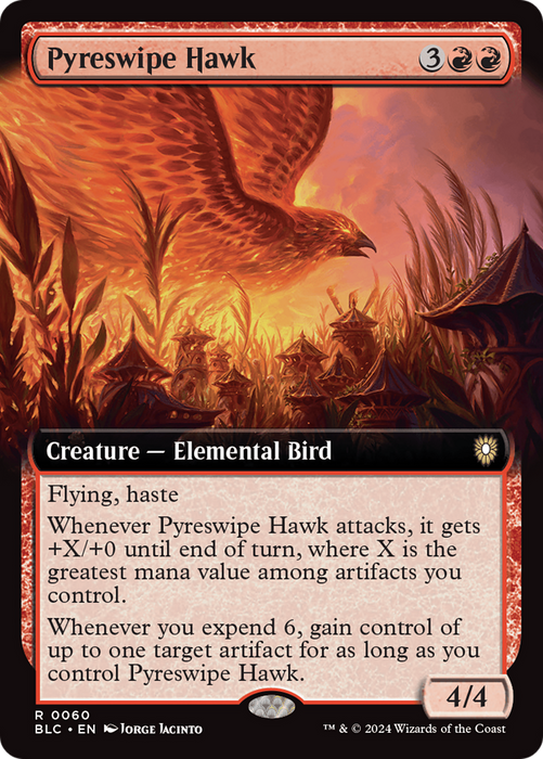 Pyreswipe Hawk [BLC-060] - Bloomburrow Commander