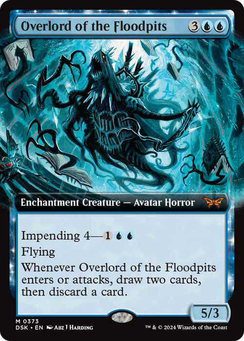 Overlord of the Floodpits (Extended Art) [DSK-373] Foil - Duskmourn: House of Horror