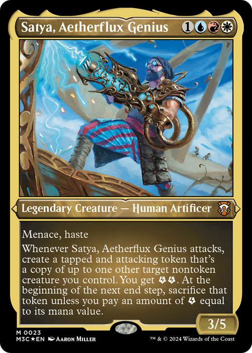 Satya, Aetherflux Genius [M3C-023] Etched Foil - Modern Horizons 3 Commander