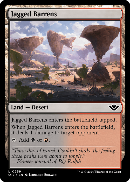 Jagged Barrens [OTJ-259] Foil - Outlaws of Thunder Junction