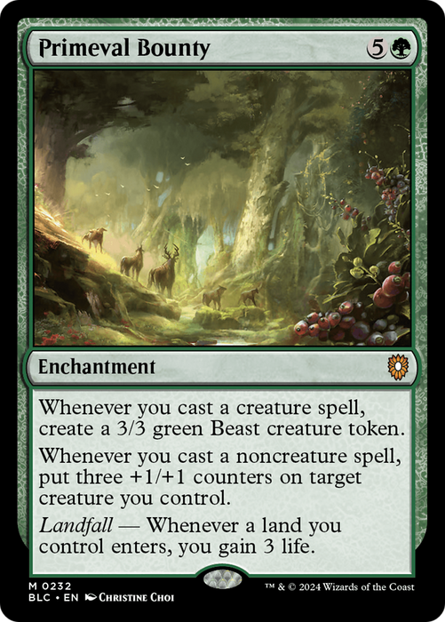 Primeval Bounty [BLC-232] - Bloomburrow Commander