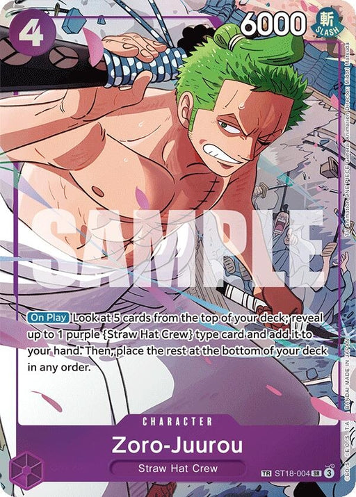Image for Zoro-Juurou (ST18-004) (ST18-004) (Foil) [Emperors in the New World] - One Piece Card Game