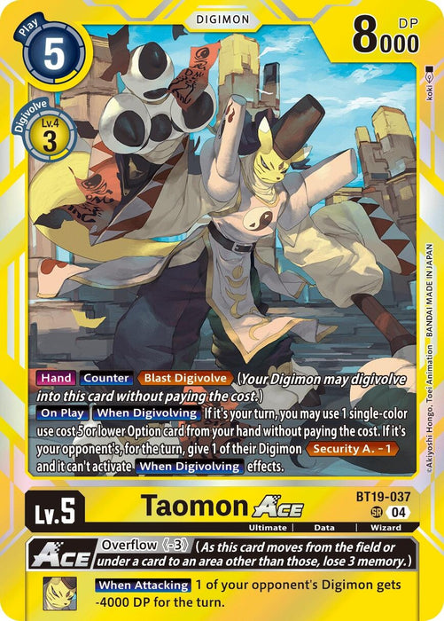 Taomon ACE (BT19-037 SR) (Foil) [Release Special Booster 2.5]