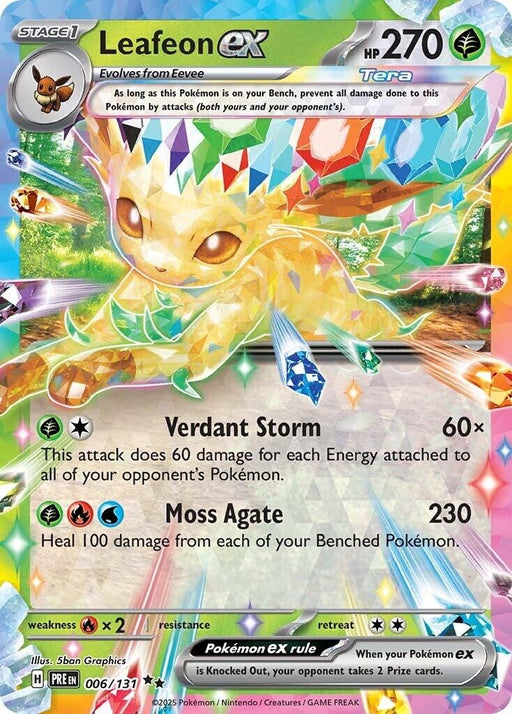 Image for Leafeon ex (006/131) (Holofoil) [SV: Prismatic Evolutions] - Pokemon