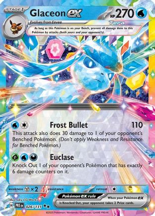 Glaceon ex (026/131) Holofoil [SV: Prismatic Evolutions]