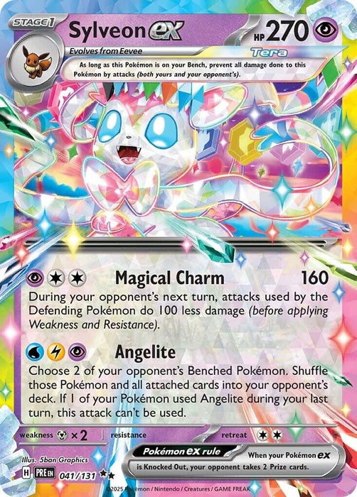 Image for Sylveon ex (041/131) (Holofoil) [SV: Prismatic Evolutions] - Pokemon