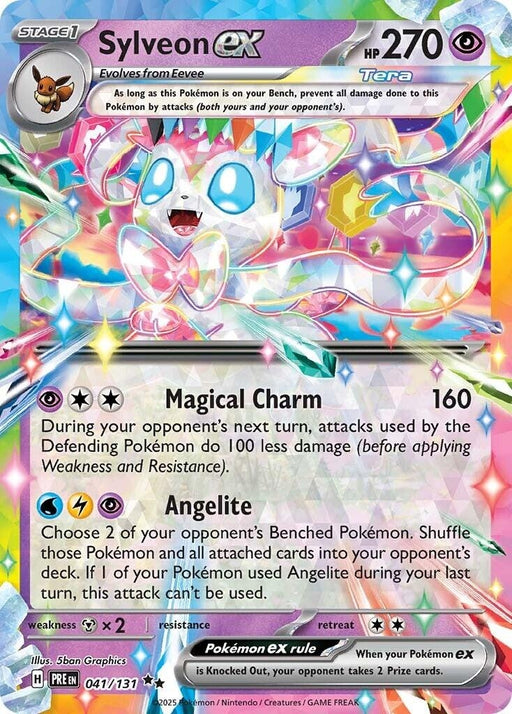 Image for Sylveon ex (041/131) (Holofoil) [SV: Prismatic Evolutions] - Pokemon