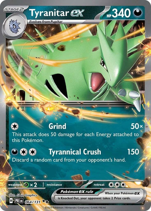Image for Tyranitar ex (064/131) (Holofoil) [SV: Prismatic Evolutions] - Pokemon