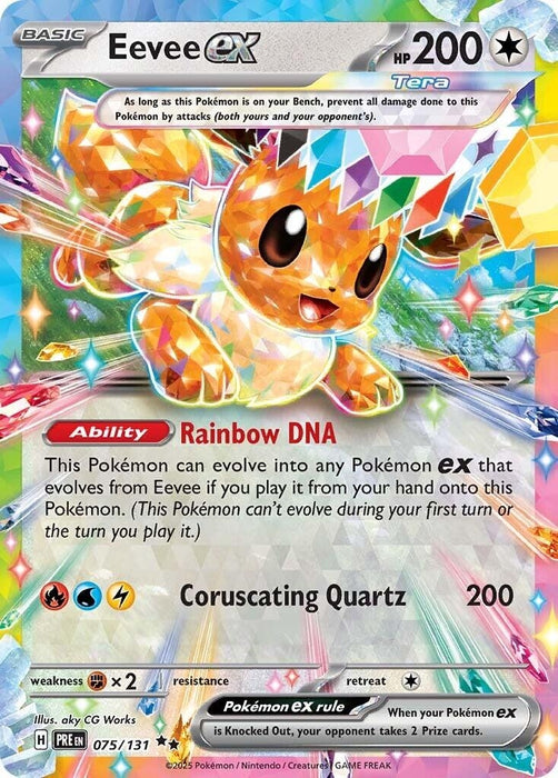 Image for Eevee ex (075/131) (Holofoil) [SV: Prismatic Evolutions] - Pokemon