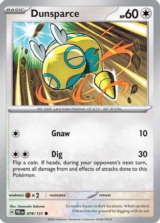 Dunsparce (079/131) Reverse Holofoil [SV: Prismatic Evolutions]