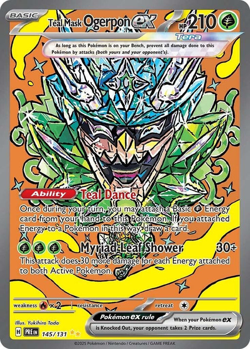 Image for Teal Mask Ogerpon ex (145/131) (Holofoil) [SV: Prismatic Evolutions] - Pokemon