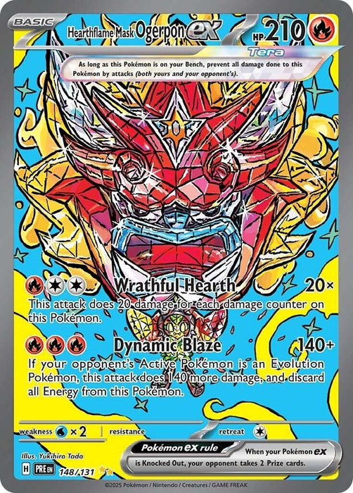 Image for Hearthflame Mask Ogerpon ex (148/131) (Holofoil) [SV: Prismatic Evolutions] - Pokemon