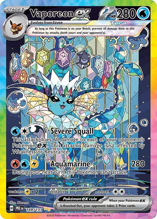 Image for Vaporeon ex (149/131) (Holofoil) [SV: Prismatic Evolutions] - Pokemon