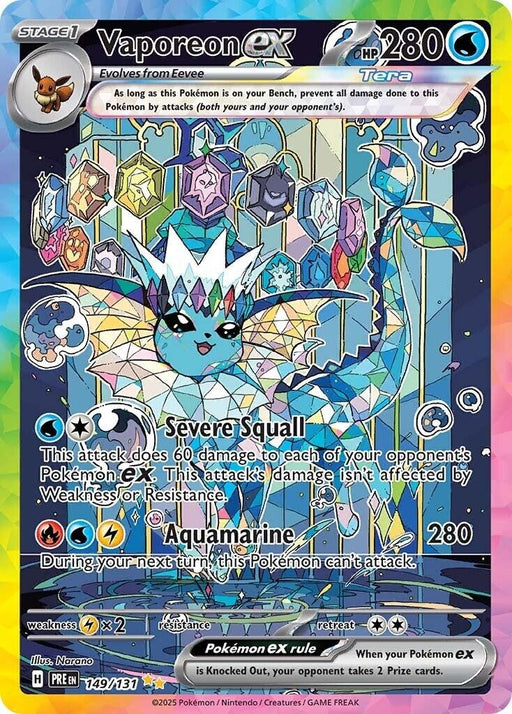 Image for Vaporeon ex (149/131) (Holofoil) [SV: Prismatic Evolutions] - Pokemon