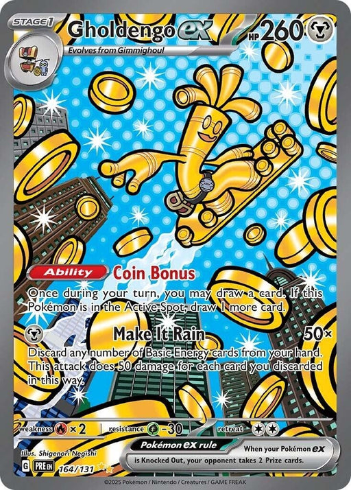 Image for Gholdengo ex (164/131) (Holofoil) [SV: Prismatic Evolutions] - Pokemon