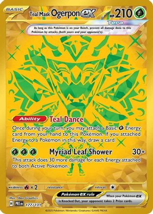 Teal Mask Ogerpon ex (177/131) Holofoil [SV: Prismatic Evolutions]