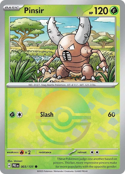 Image for Pinsir (Poke Ball Pattern) (003/131) (Holofoil) [SV: Prismatic Evolutions] - Pokemon