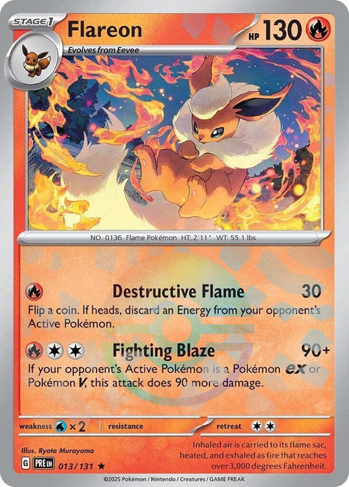 Image for Flareon (Poke Ball Pattern) (013/131) (Holofoil) [SV: Prismatic Evolutions] - Pokemon