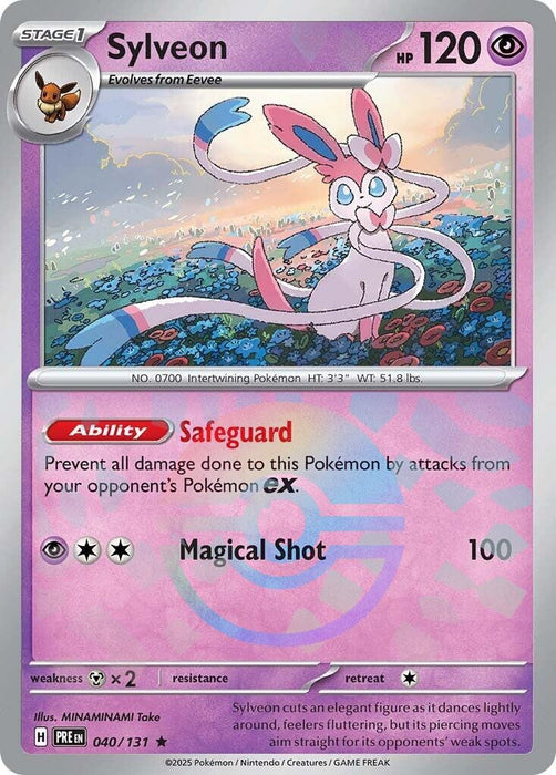 Image for Sylveon (Poke Ball Pattern) (040/131) (Holofoil) [SV: Prismatic Evolutions] - Pokemon