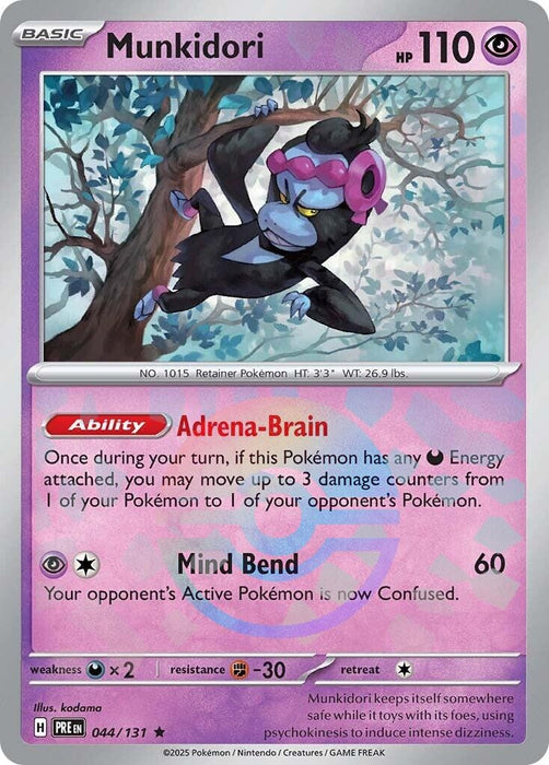 Image for Munkidori (Poke Ball Pattern) (044/131) (Holofoil) [SV: Prismatic Evolutions] - Pokemon