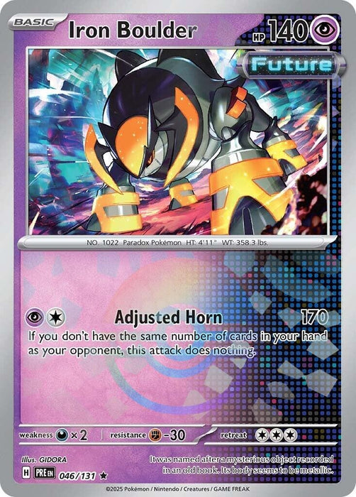 Image for Iron Boulder (Poke Ball Pattern) (046/131) (Holofoil) [SV: Prismatic Evolutions] - Pokemon
