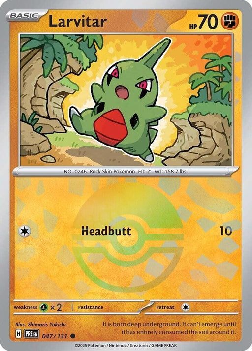 Image for Larvitar (Poke Ball Pattern) (047/131) (Holofoil) [SV: Prismatic Evolutions] - Pokemon