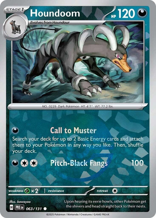 Image for Houndoom (Poke Ball Pattern) (063/131) (Holofoil) [SV: Prismatic Evolutions] - Pokemon