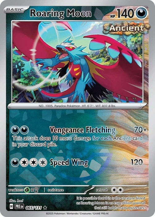 Image for Roaring Moon (Poke Ball Pattern) (065/131) (Holofoil) [SV: Prismatic Evolutions] - Pokemon
