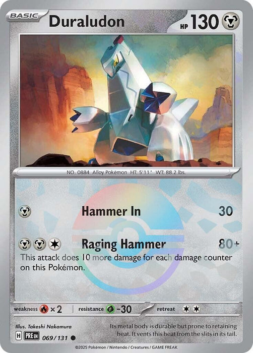 Image for Duraludon (Poke Ball Pattern) (069/131) (Holofoil) [SV: Prismatic Evolutions] - Pokemon
