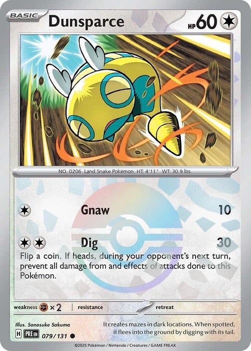 Image for Dunsparce (Poke Ball Pattern) (079/131) (Holofoil) [SV: Prismatic Evolutions] - Pokemon