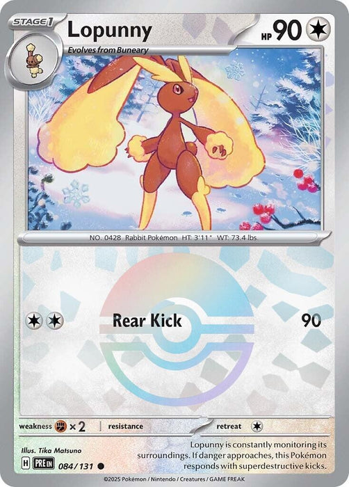Image for Lopunny (Poke Ball Pattern) (084/131) (Holofoil) [SV: Prismatic Evolutions] - Pokemon