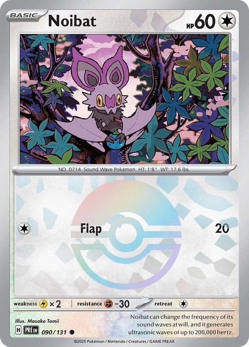 Image for Noibat (Poke Ball Pattern) (090/131) (Holofoil) [SV: Prismatic Evolutions] - Pokemon