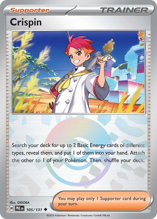 Image for Crispin - 105/131 (Poke Ball Pattern) (105/131) (Holofoil) [SV: Prismatic Evolutions] - Pokemon