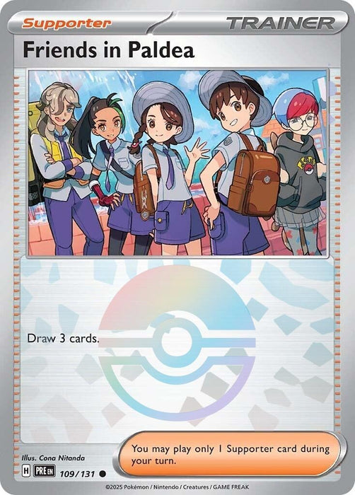 Image for Friends in Paldea - 109/131 (Poke Ball Pattern) (109/131) (Holofoil) [SV: Prismatic Evolutions] - Pokemon