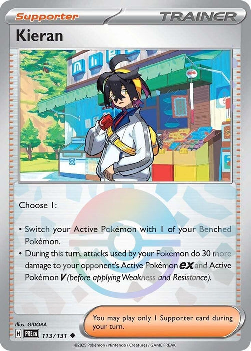 Image for Kieran - 113/131 (Poke Ball Pattern) (113/131) (Holofoil) [SV: Prismatic Evolutions] - Pokemon