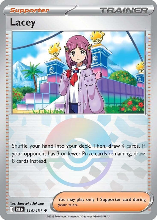 Image for Lacey - 114/131 (Poke Ball Pattern) (114/131) (Holofoil) [SV: Prismatic Evolutions] - Pokemon