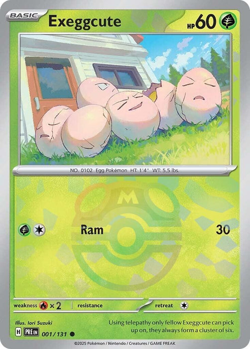 Image for Exeggcute (Master Ball Pattern) (001/131) (Holofoil) [SV: Prismatic Evolutions] - Pokemon