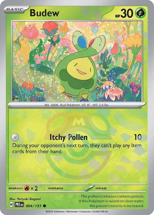 Image for Budew (Master Ball Pattern) (004/131) (Holofoil) [SV: Prismatic Evolutions] - Pokemon