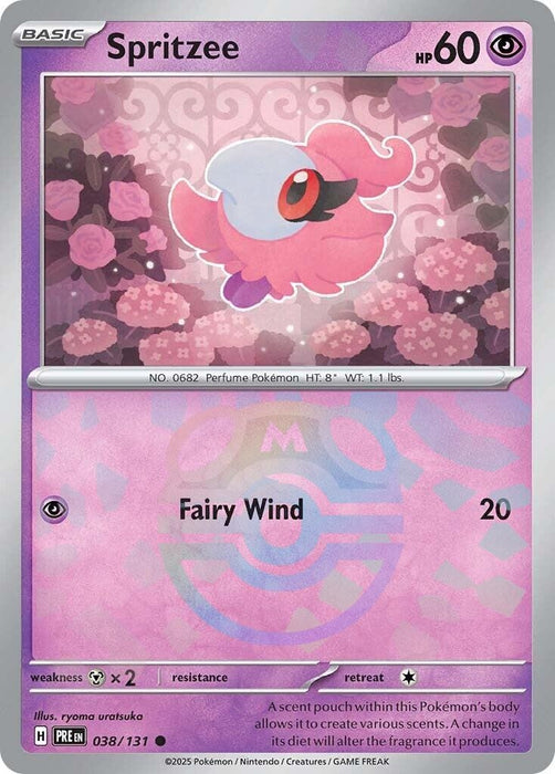 Image for Spritzee (Master Ball Pattern) (038/131) (Holofoil) [SV: Prismatic Evolutions] - Pokemon